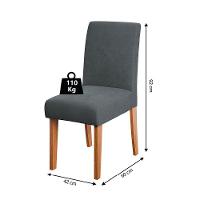 Conjunto 2 Cadeiras Estofada Sala De Jantar Trieste Dobuê Madeirado/grafite - 2