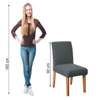 Conjunto 2 Cadeiras Estofada Sala De Jantar Trieste Dobuê Madeirado/grafite - 4