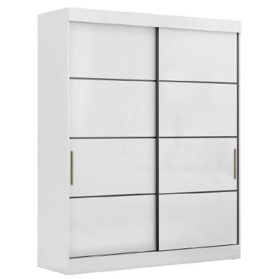 Guarda Roupas Casal 2 Portas De Correr 2 Gavetas Ruby Maxel Branco