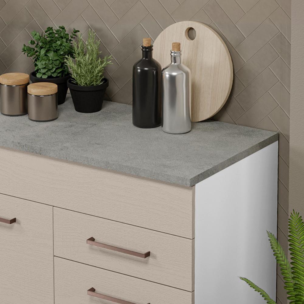 Balcão Gabinete De Pia 150 Cm 2 Gavetas 2 Portas (com Tampo) Branco/crema Agata Madesa Branco/crema - 5