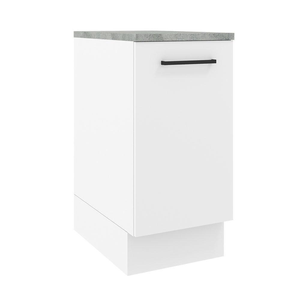 Balcão Madesa Agata 35 Cm 1 Porta - Branco Rustic/branco - 1