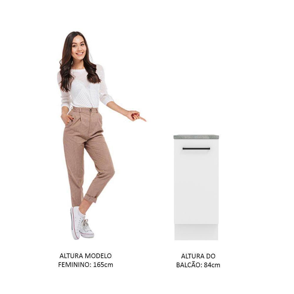 Balcão Madesa Agata 35 Cm 1 Porta - Branco Rustic/branco - 7