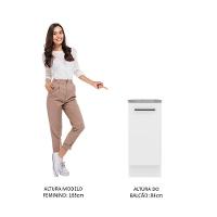 Balcão Madesa Agata 35 Cm 1 Porta - Branco Rustic/branco - 7