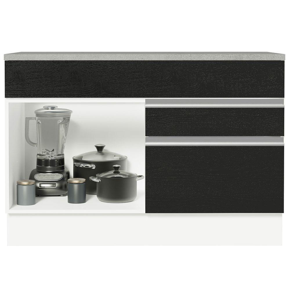 Balcão Gabinete De Pia 120 X 60 Cm 1 Porta 2 Gavetas Branco - 9