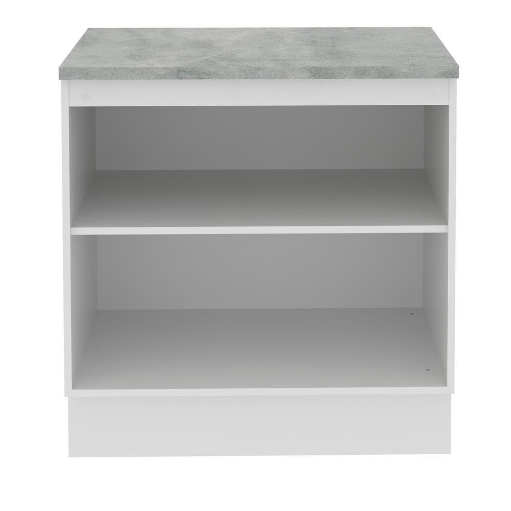 Balcão Glamy 80 cm 2 Portas Branco e Rustic Madesa - 9