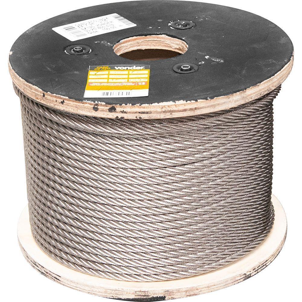 Cabo Aço Inox Aa 7,94mm 5-16 6x19s 100m Cabo A Vonder - 2