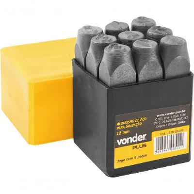 Algarismo De Aço Punção 5mm 0-9 Para Gravação - Vonder Plus