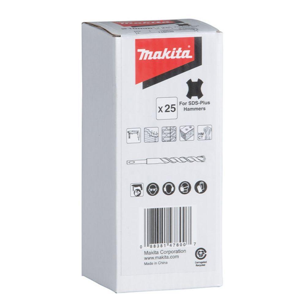 Brocas Sds-plus 8 X 210 Mm Conjunto Com 25 Peças Makita - 7