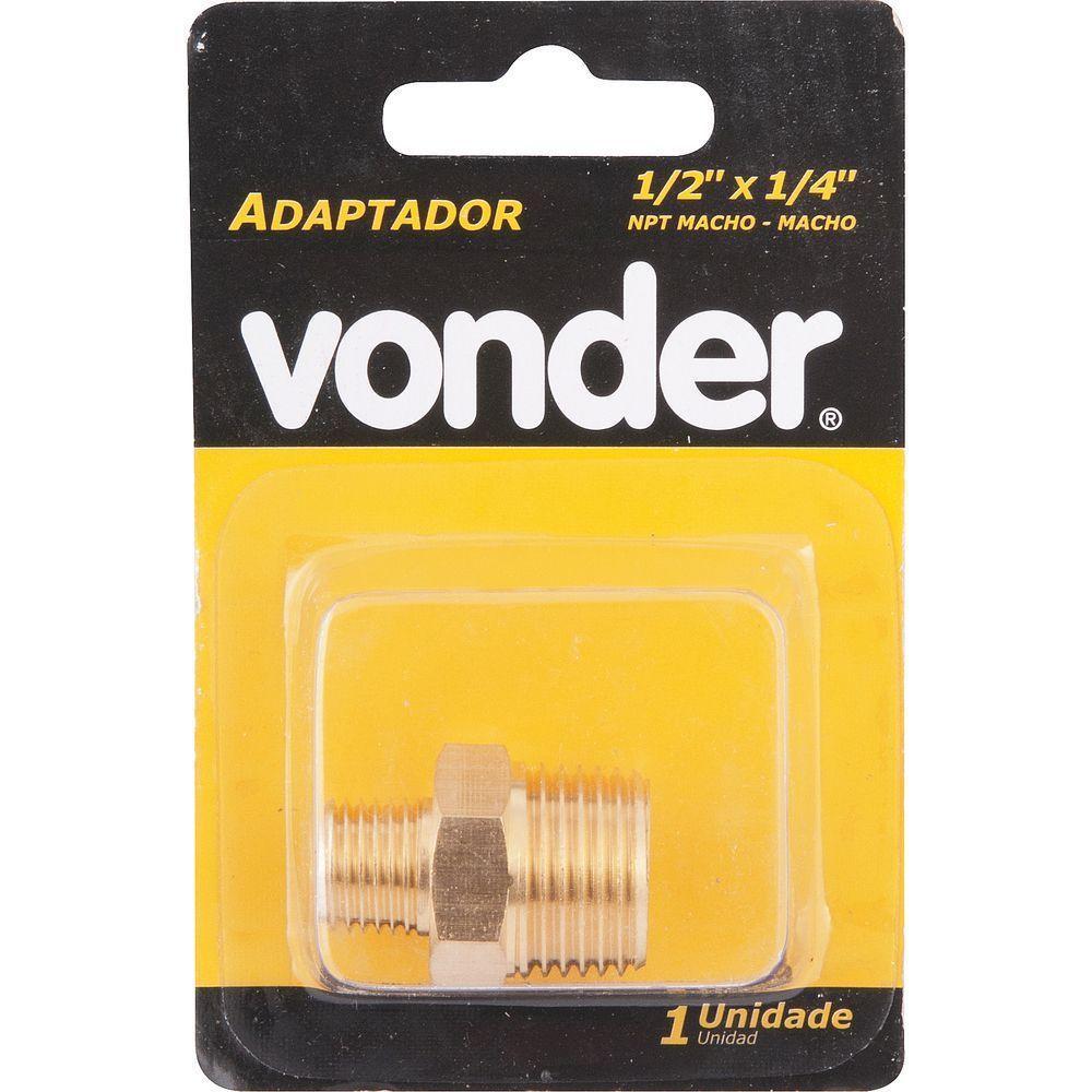Adaptador Niple Red 1-2x1-4" Npt Latão Macho-macho Vonder - 2