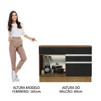 Balcão Gabinete De Pia 120 X 60 Cm 1 Porta 2 Gavetas Rustic - 8