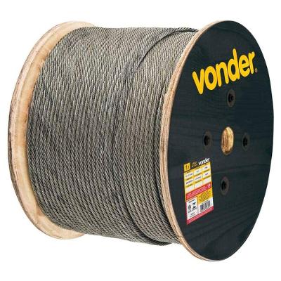 Cabo De Aço Af 1-8" Alma De Fibra 6x7 Galv Com 100m Vonder