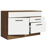 Balcão Gabinete De Pia 120 X 60 Cm 1 Porta 2 Gavetas Rustic - 7