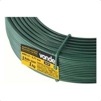 Arame Revestido Pvc Com 01kg Verde BWG12 Vonder - 2