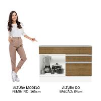 Balcão Gabinete De Pia 120 X 60 Cm 1 Porta 2 Gavetas Branco - 8