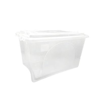 Caixa Plastica Organizadora Transparente Grande 50 Litros - Plasvale Transparente