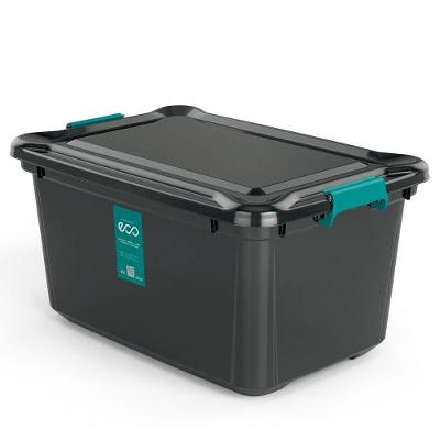 Caixa Plástica Organizadora 27 Litros Plasvale Eco Preto