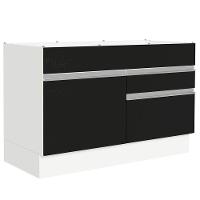 Balcão Gabinete De Pia 120 X 60 Cm 1 Porta 2 Gavetas Branco - 1