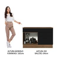 Balcão Gabinete De Pia 120 X 60 Cm 1 Porta 2 Gavetas Rustic - 8