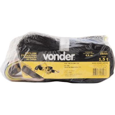Cinta Amarração Carga Com Catraca 1,5tx4,6m 28mm Cc150 Vonder