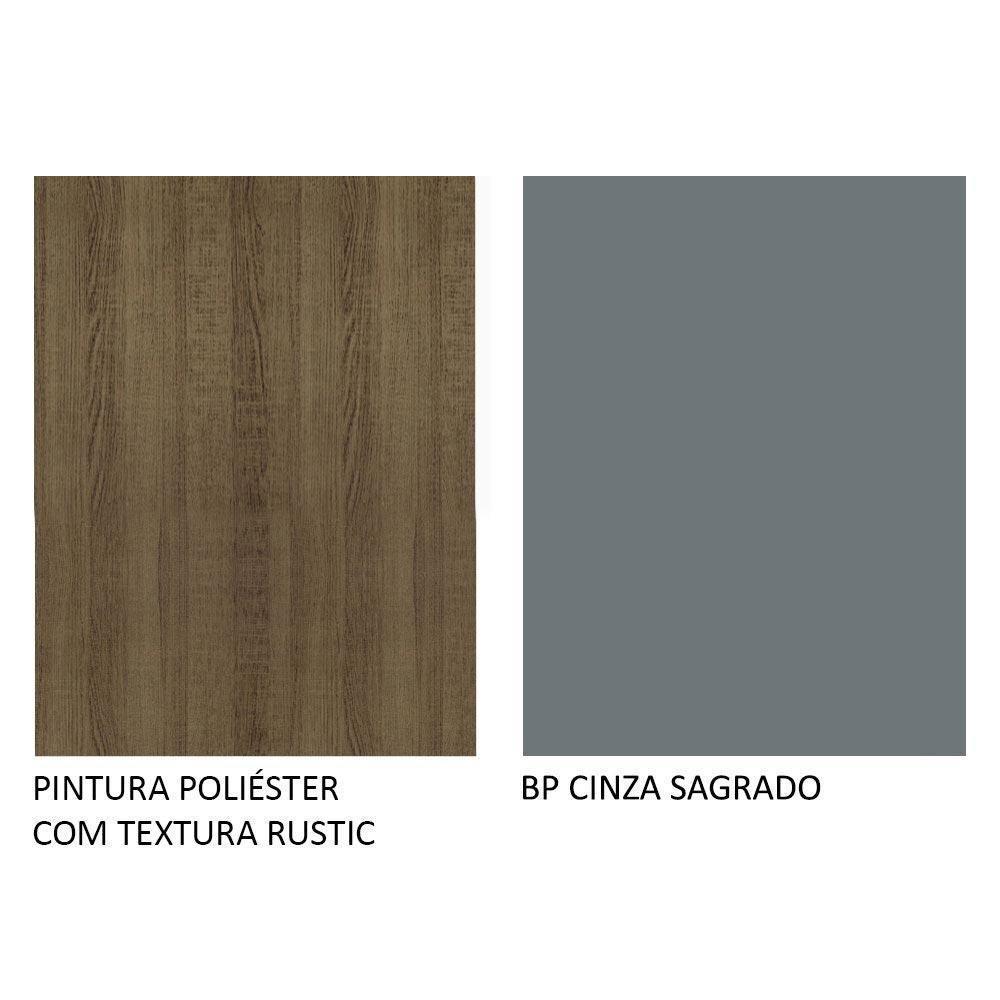 Balcão Gabinete De Pia 120 X 60 Cm 1 Porta 2 Gavetas Rustic - 2