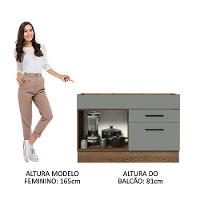 Balcão Gabinete De Pia 120 X 60 Cm 1 Porta 2 Gavetas Rustic - 8