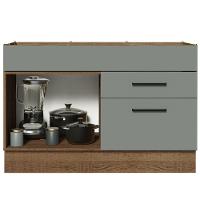 Balcão Gabinete De Pia 120 X 60 Cm 1 Porta 2 Gavetas Rustic - 9