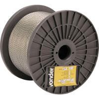 Cabo De Aço Aai 3-16 Alma De Aço 6x7 Inox Com 100m Vonder - 1