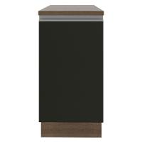 Balcão Glamy 40cm 1 Porta Rustic Preto - 8