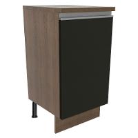 Balcão Glamy 40cm 1 Porta Rustic Preto - 1