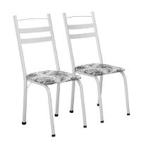 Conjunto 2 Cadeiras Leia Artefamol Branco Flor - 1