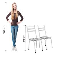 Conjunto 2 Cadeiras Leia Artefamol Branco Flor - 4