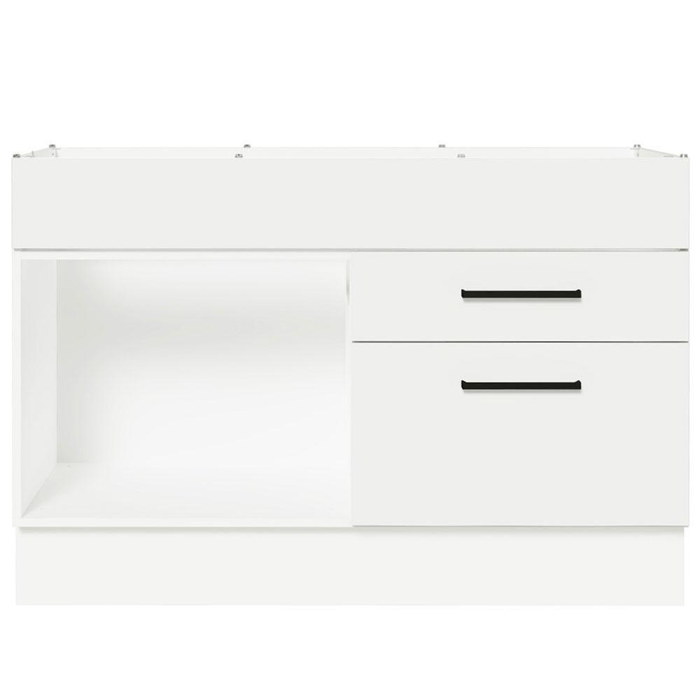 Balcão Gabinete De Pia 120 X 60 Cm 1 Porta 2 Gavetas Branc - 8