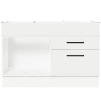 Balcão Gabinete De Pia 120 X 60 Cm 1 Porta 2 Gavetas Branc - 8