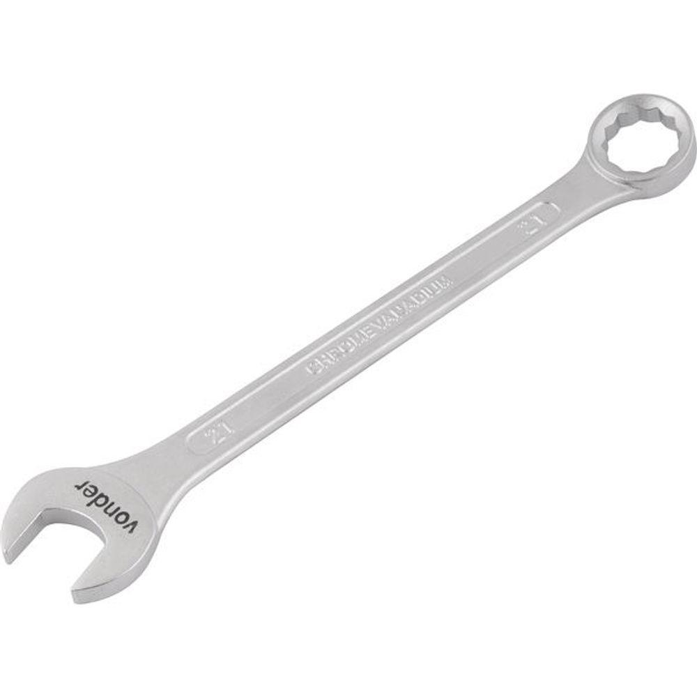 Chave Combinada 21mm Cromo Vanádio Fosco Cartela Vonder - 1