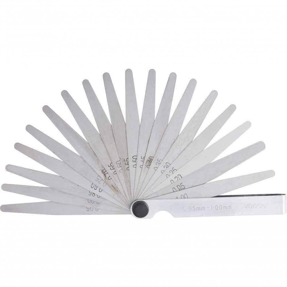 Calibre Folga 0,05mm à 1,00mm 100mm 20 Lâminas Cf-020 Vonder - 2