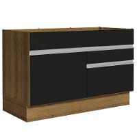 Balcão Gabinete De Pia 120 X 60 Cm 1 Porta 2 Gavetas Rustic - 1