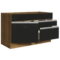 Balcão Gabinete De Pia 120 X 60 Cm 1 Porta 2 Gavetas Rustic - 7