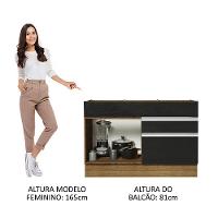 Balcão Gabinete De Pia 120 X 60 Cm 1 Porta 2 Gavetas Rustic - 8