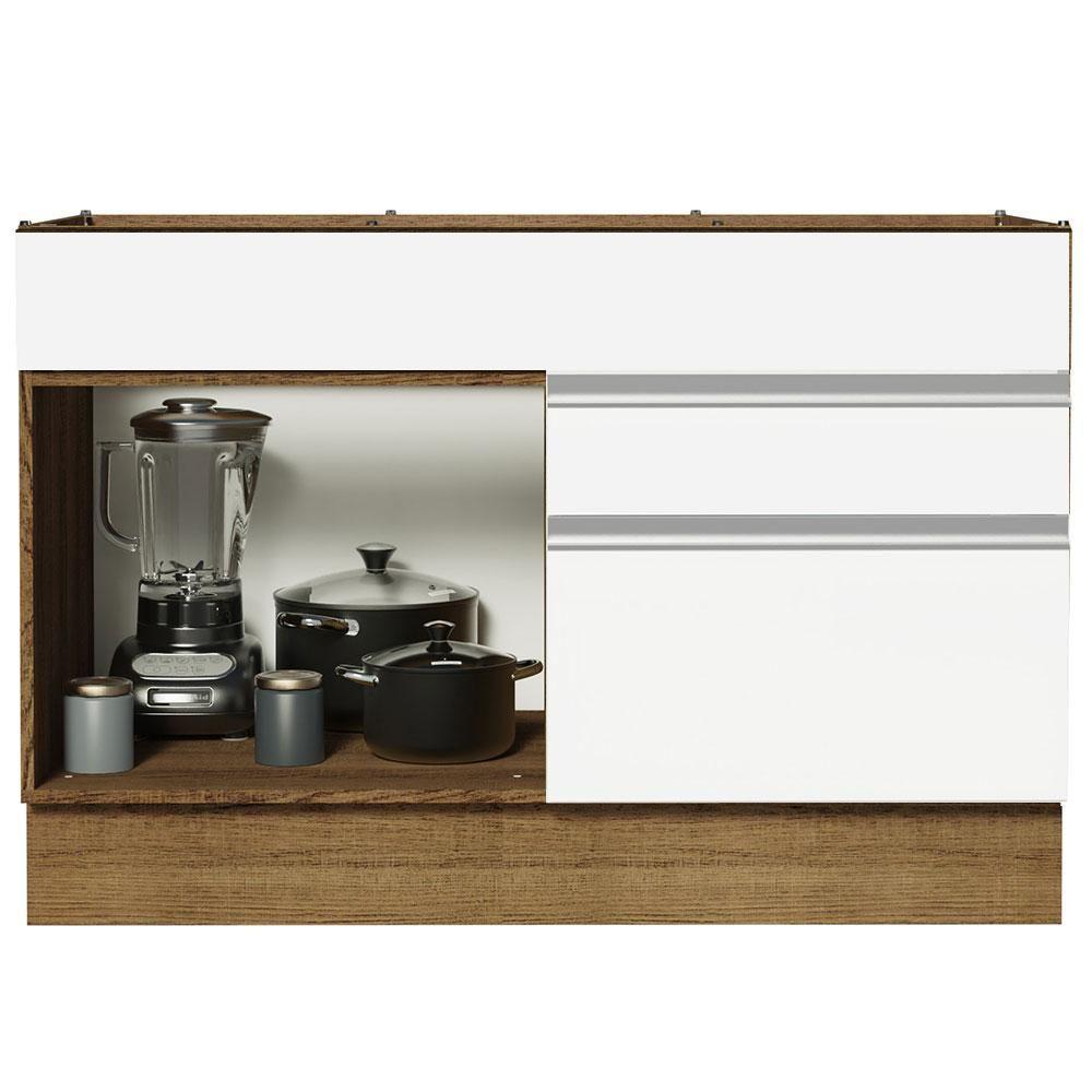 Balcão Gabinete De Pia 120 X 60 Cm 1 Porta 2 Gavetas Rustic - 9