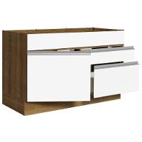 Balcão Gabinete De Pia 120 X 60 Cm 1 Porta 2 Gavetas Rustic - 7