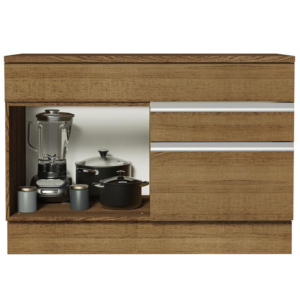 Balcão Gabinete De Pia 120 X 60 Cm 1 Porta 2 Gavetas Rusti - 9