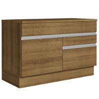 Balcão Gabinete De Pia 120 X 60 Cm 1 Porta 2 Gavetas Rusti - 1