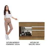 Balcão Gabinete De Pia 120 X 60 Cm 1 Porta 2 Gavetas Rusti - 8