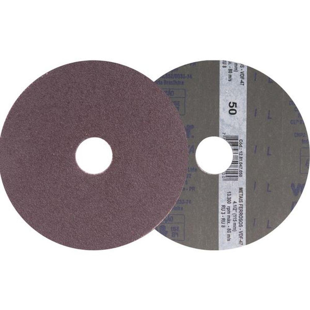 Disco Lixa Fibra 115mm G80 Dvf47 10 Peças - Vonder - 2