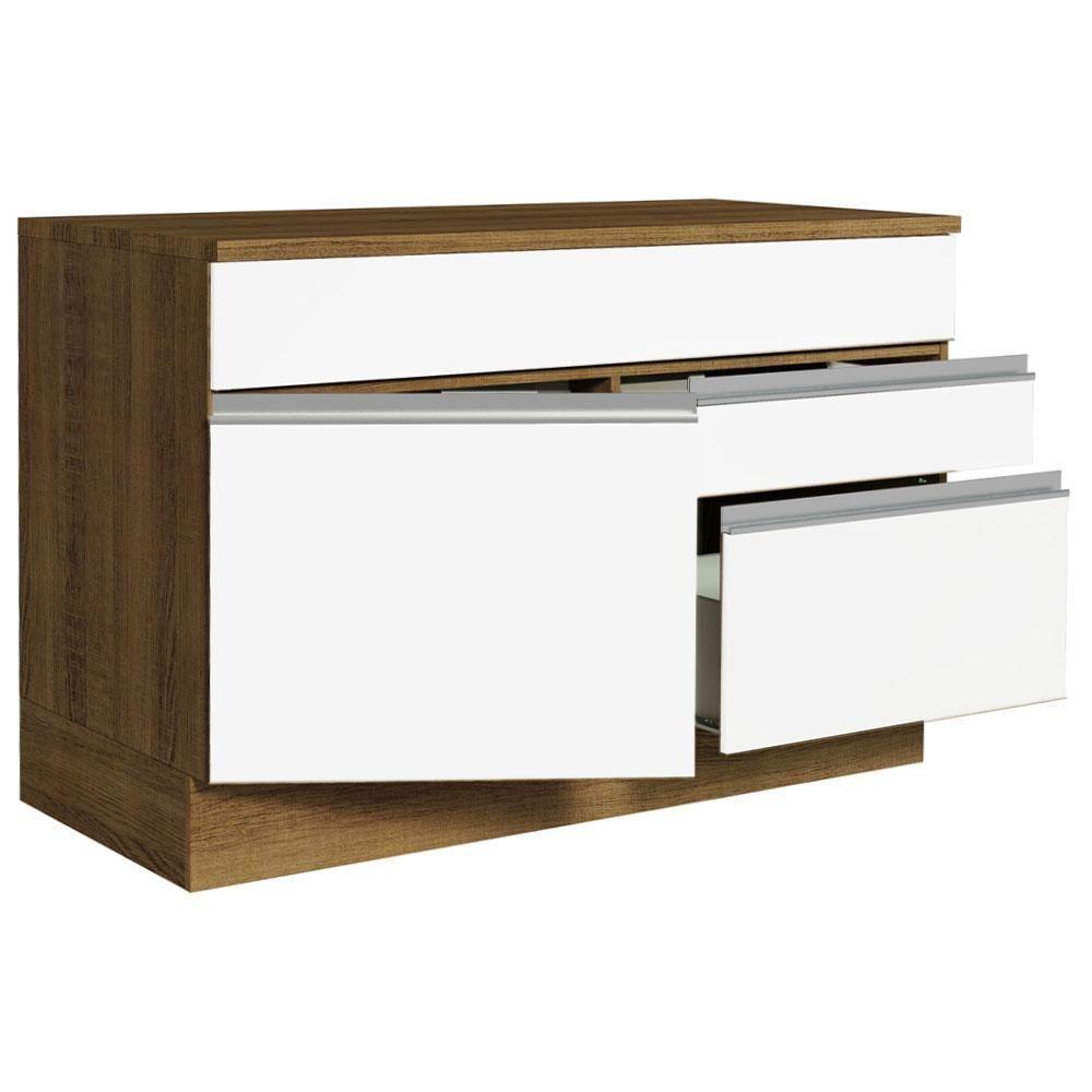 Balcão Gabinete De Pia 120 X 60 Cm 1 Porta 2 Gavetas Rustic - 7