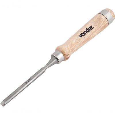 Formão Goivado 08mm Aço Carbono Cabo Madeira - Vonder