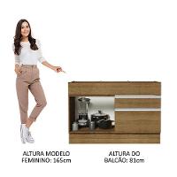 Balcão Gabinete De Pia 120 X 60 Cm 1 Porta 2 Gavetas Rusti - 8