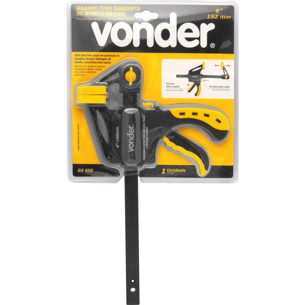Grampo Tipo Sargento De Aperto Rápido 6 Ga 606 Vonder - 3