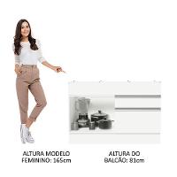 Balcão Gabinete De Pia 120 X 60 Cm 1 Porta 2 Gavetas Branc - 8