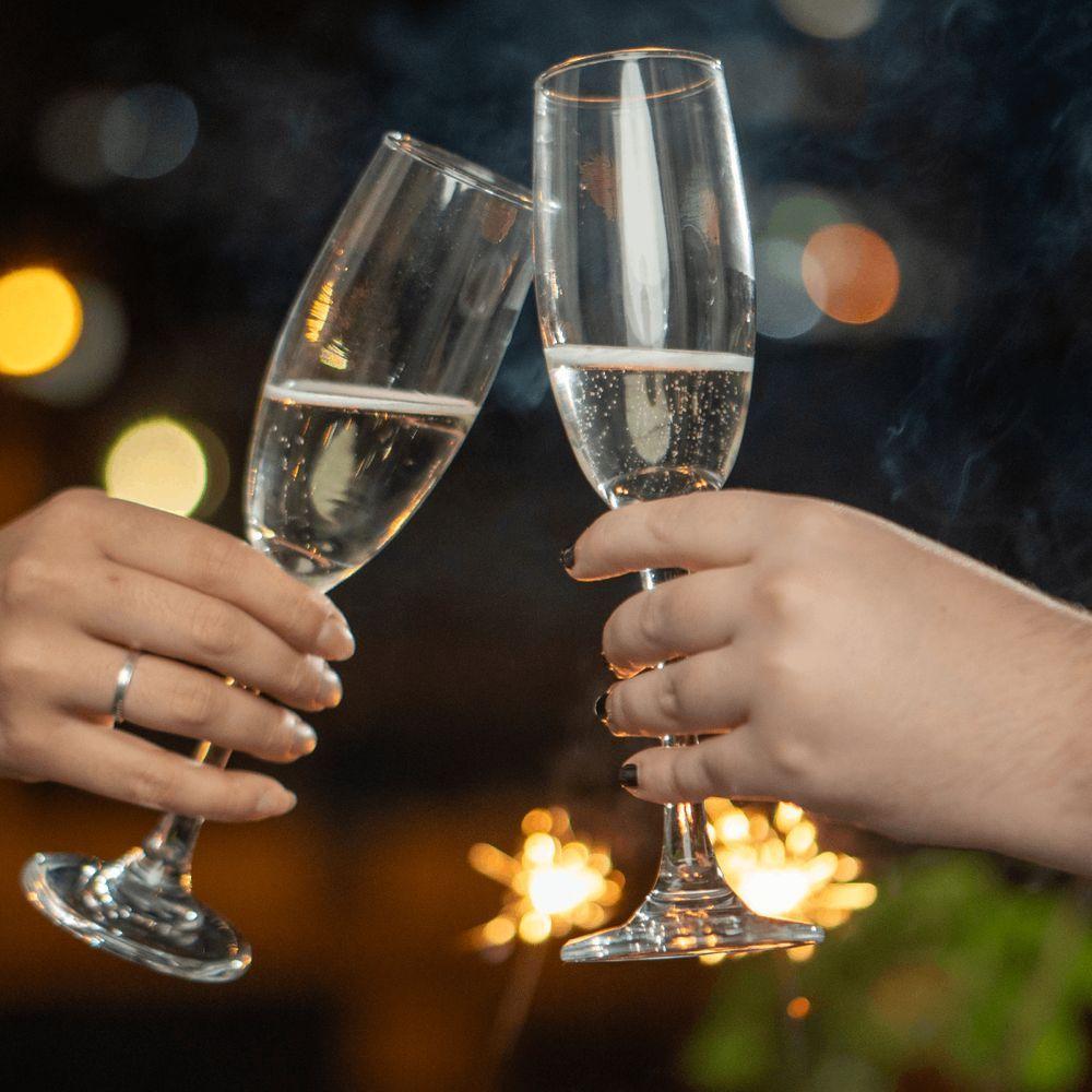 Jogo De 6 Taças De Champagne Em Vidro 190ml Transparente - 2